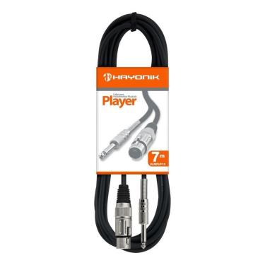 Imagem de Cabo P10/Xrl Fêmea 7 Metros Hayonik Preto