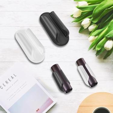 Imagem de 2 peças de suporte de protetor labial para carro, sem derretimento, protetor labial de silicone, organizador de batom, acessórios para carros, interior, fácil acesso, leve, protetor labial, suporte de