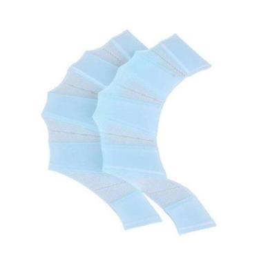 Imagem de Nadadeira Palmar De Mão 5sports Silicone Hidrodinâmica, Azul, G