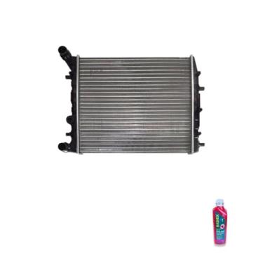 Imagem de Kit Radiador VW Fox e Polo 2003 a 2005 com Aditivo Radiador Radiéx Rosa Pronto Uso