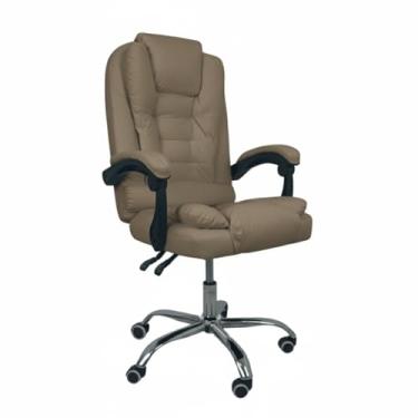Imagem de Cadeira De Escritório Presidente Reclinável Ergonômica (Bege)