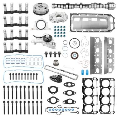 Imagem de Kit de eixo de cames e levantador 5,7L V8 Hemi MDS com conjunto de bomba de água de bomba de óleo, compatível com Chrysler Aspen Dodge Durango Ram 1500 2009-2015, substitui 53022263AE 5038785AC