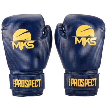 Imagem de Luva de Boxe Muay Thai Kickboxing PU Prospect Azul e Amarelo MKS Combat-Unissex