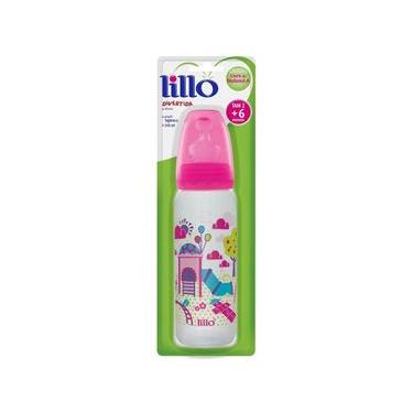 Imagem de Mamadeira Rosa Divertida Bico Silicone 240ml Tam.2 - Lillo