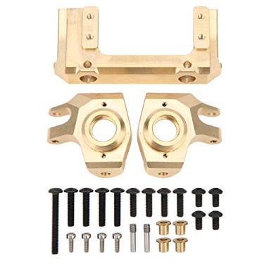 Imagem de Suporte de pára-choque dianteiro de latão Ainoli + junta de direção de eixos de latão para crawler RC 1/10 SCX10 II
