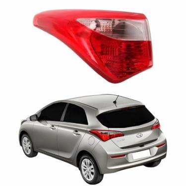 Imagem de Lanterna Traseira Hyndai Hb20 Hatch 2012 Até 2015 Canto Bicolor Lado Esquerdo Motorista