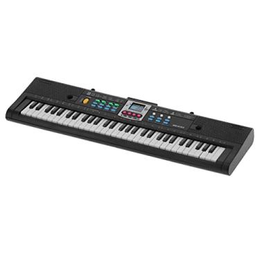 Imagem de Generic Piano Elétrico Infantil, Mini Teclado Elétrico de 61 Teclas, Brinquedo de Estúdio Preto para Iniciantes Com Microfone