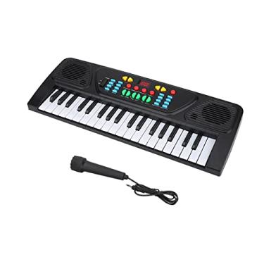 Imagem de LiebeWH Teclado Eletrônico Multifuncional de 37 Teclas Com Microfone, Brinquedo de Piano Infantil, Teclado Eletrônico Infantil, Aprendizagem, Educação Musical, Tamanho Compacto, Leve e Portátil, ótimo