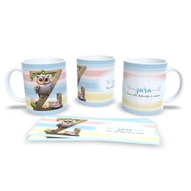 Imagem de Caneca de Cerâmica com Design de Coruja e Livros, 325ml, Decorativa para Professores, com Mensagem Motivacional em Português (z)