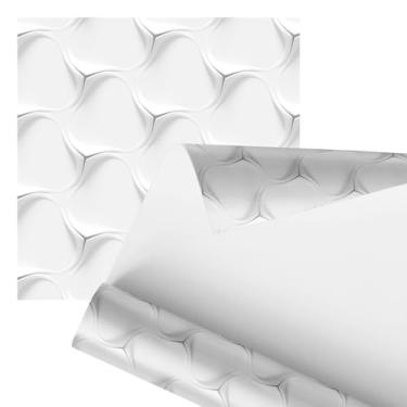 Imagem de papel de parede Decorativo Branco, 2,80 Metros, Textura Circular em Relevo