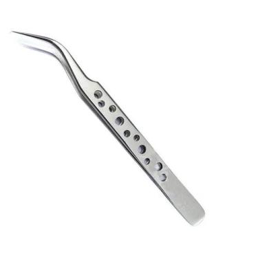 Imagem de Pinça Nagaraku Profissional Ponta Curva Perfurada NH-15