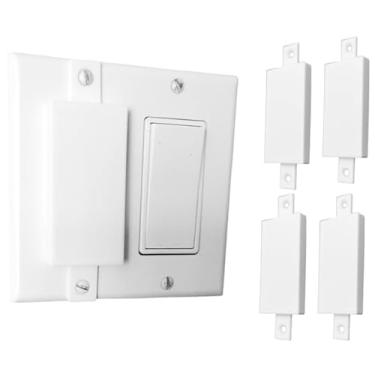 Imagem de Capa completa para interruptor de luz basculante – Bloqueio de interruptor bloqueável de plástico branco à prova de crianças, evita acidentes liga/desliga (serve para interruptores padrão decoração