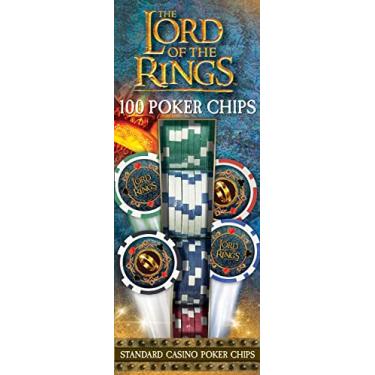 Imagem de Masterpieces Casino - O Senhor dos Anéis - Conjunto de fichas de pôquer de 100 peças com bandeja