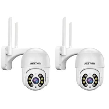 Imagem de ANJ.GG Câmera de Segurança Interna/Externa, Estilo Domo, 1080p HD, Detecção de Movimento, Segurança Residencial, N6-branco*2, Wi-Fi/Com fio, Visão Noturna, Wi-Fi, App Control, AC/DC