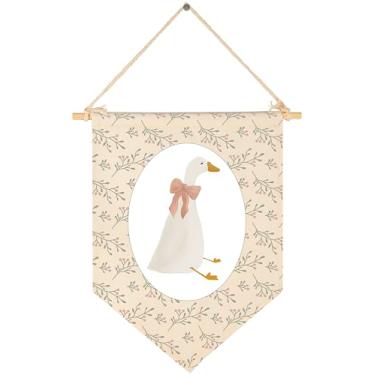 Imagem de Quarto de bebê acima do berço decoração de porta de sala de leitura - bebê, chuveiro, presente de aniversário de Natal para meninas e adolescentes - tela pendurada bandeira bandeira flâmula decoração