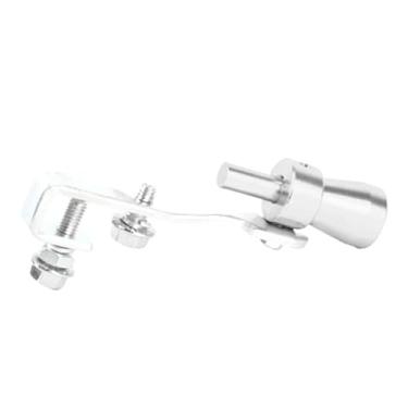 Imagem de Tubo de escape universal de alumínio turbo som tubo apito carro válvula de sopro bov ponta simulador apito (prata, GG)