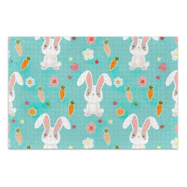 Imagem de Quebra-cabeça 1000 peças adulto brincalhão desenho animado coelho Páscoa elefante branco presentes engraçados únicos quebra-cabeça jogo de arte, 75 x 40 centímetros