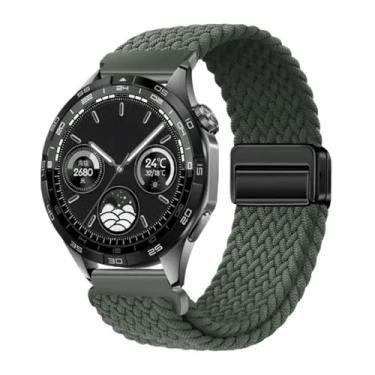 Imagem de FFHDJL Pulseira respirável de nylon de 22 mm e 20 mm para Huawei Watch GT4/Pro 46 mm/GT3/GT2 2e para Samsung Watch 6/5/4/3/Gear S3, For other 20mm, Ágata