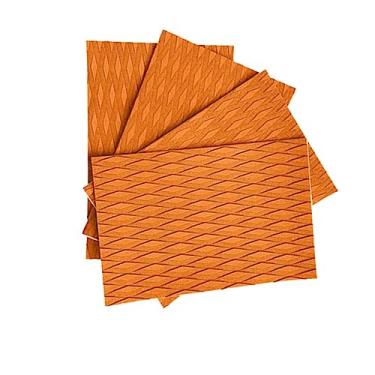 Imagem de Pegciuho Kit com 4 Pads de Tração em EVA para Pranchas de Surf, Caiaque, Longboard, Shortboard E Skimboard, laranja