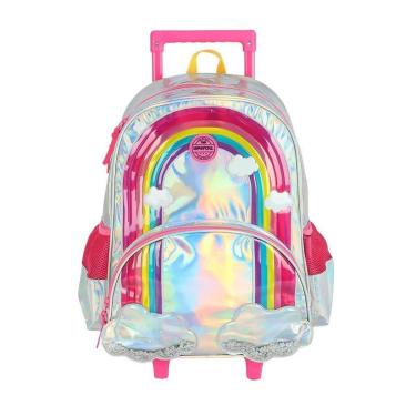Imagem de Mochila de Rodinhas Sem Alça Luxcel Up4You ArcoIris Prata-Feminino