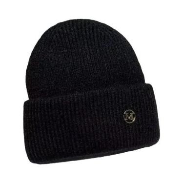 Imagem de Gorro Feminino De Inverno Quente De Pele De Coelho, Tricô Macio, Cor S