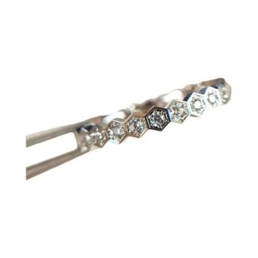 Imagem de Anel Geométrico De Zircônia Em Prata Esterlina 925 Para Mulheres, Joia