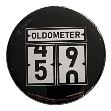 Imagem de Botão de mordaça de 50 anos grande 5,25 polegadas de diâmetro Pinback Marco Idade Humor