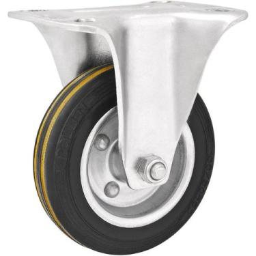 Imagem de Rodízio Fixo Médio 5", de Borracha, Preto, Vonder OstenVonder