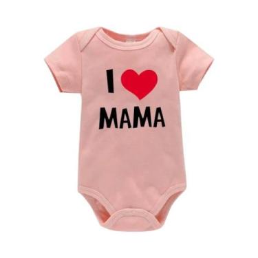 Imagem de Macacão Para Bebê Recém-Nascido, Engraçado, Com Estampa 'Eu Amo Mamãe 