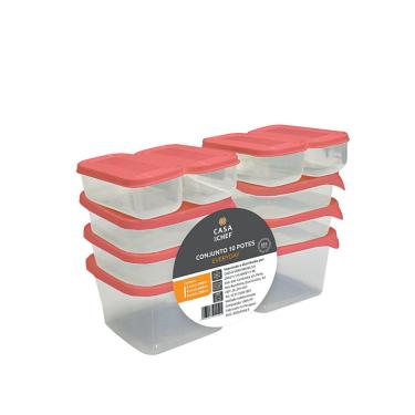 Imagem de Conjunto 10 Potes Plástico Cazza