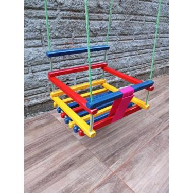 Imagem de Balanço Infantil Para Crianças Em Madeira. Varias cores disponivel. - 