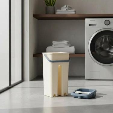 Imagem de Rodo Mop Flat Com Balde Lava e Seca Pano Microfibra Para Limpeza Profi