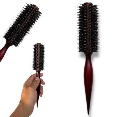 Imagem de Escova De Cabelo Profissional Madeira Cerdas Javali G - Mofashi