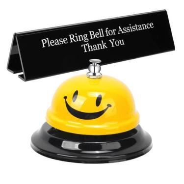 Imagem de Campainha de Mesa UCEC com Placa de Sinalização Dupla