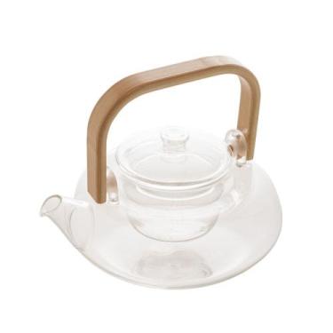 Imagem de Chaleira de Vidro com com Alça de Bambu 800ml Wolff