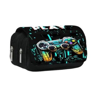 Imagem de Estojo De Lápis Duplo Com Design De Controlador De Jogo Em 2D Para Men