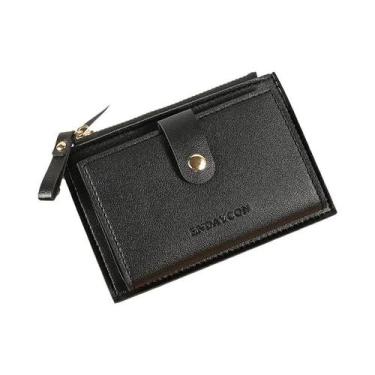 Imagem de Carteira Curta Feminina Fofa, Porta-Cartões Simples, Estilo Ins, Armaz