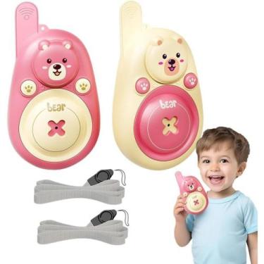 Imagem de Brinquedo Walkie Talkie Bear Crianças Kit com 2 Unidades Rádio Comunic