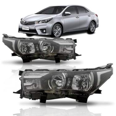 Imagem de Par Farolete Corolla 2014 2015 2016 2017 Sem Projetor Manual - TYC