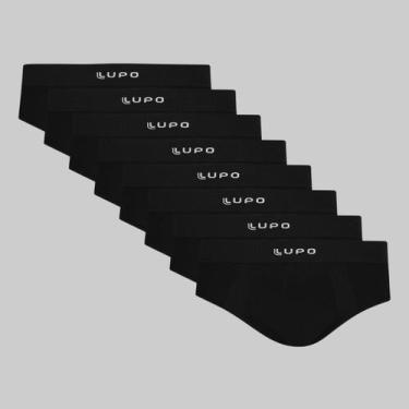 Imagem de Kit 8 Cuecas Slip Micromodal Sem Costura Lupo 00681-108-ful, Preto, M