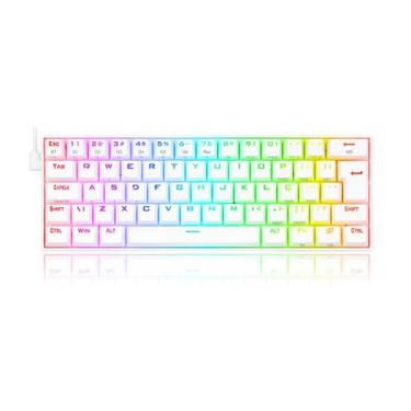 Imagem de Teclado Mecânico Gamer Draconic Pro RGB Switch Marrom ABNT2 Branco - K