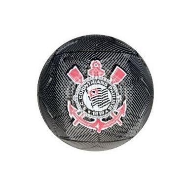 Imagem de Bola de futebol pvc/pu pro numero 5 preta corinthians - futebol e magi