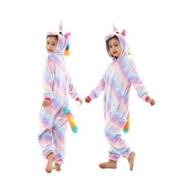 Imagem de Pijamas Kigurumi De Dinossauro, Unicórnio, Panda E Stitch Para Criança