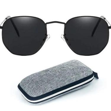 Oculos hexagonal preto: Com o melhor preço