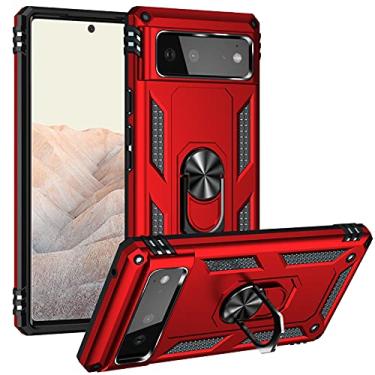 Imagem de YUNCHAO Caixa de telefone Para Google Pixel 6 TPU à prova de choque + PC Protetive Case com suporte rotativo de 360 ​​graus capa para celular
