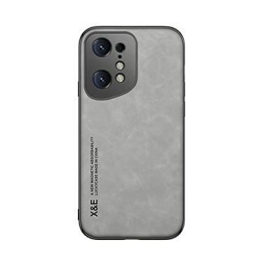 Imagem de Kepuch Silklike Capa para Oppo Find X5 - Case Placa de Metal Embutida para Oppo Find X5 - Cinza