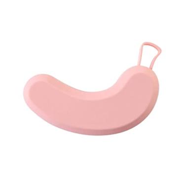 Imagem de Bandeja de cubo de gelo artefato de verão molde de bandeja de cubo de gelo de silicone molde de banana adequado para máquina de pudim de sorvete de chaleira barra de molde de cubo de gelo (cor: rosa)