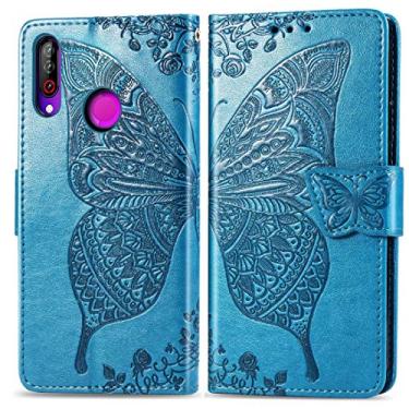 Imagem de YUNCHAO Caixa de telefone Butterfly Love Flores Embossing Horizontal Flip Capa de Couro para LG W30 com suporte e Cartão Slots & Carteira e Cordão capa para celular