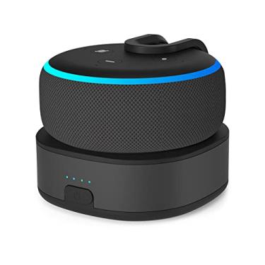 Imagem de Fanxoo ED3 Base de Bateria para Alexa Echo Dot 3rd Gen, Suporte de Bateria Portátil para Echo Dot 3, Banheiro, Varanda ou Jardim, 5200mAh(Apenas acessórios, não inclui Echo Dot 3rd)