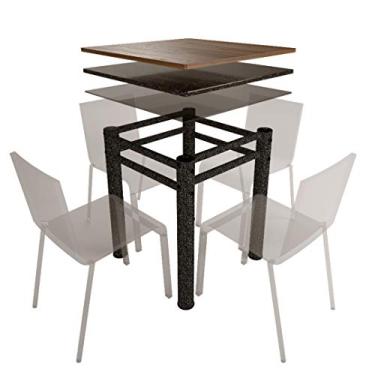 Imagem de Base Para Mesa De Vidro Jantar 4 Lugares Textura Quadrada